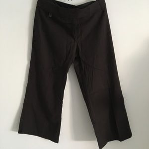 Bcbgmaxazria cropped wide legged pants brown